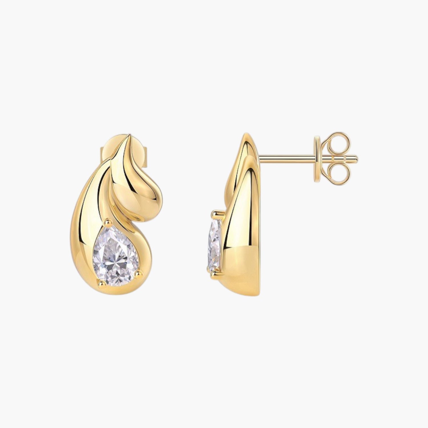 Brincos em Prata 925 com Moissanite