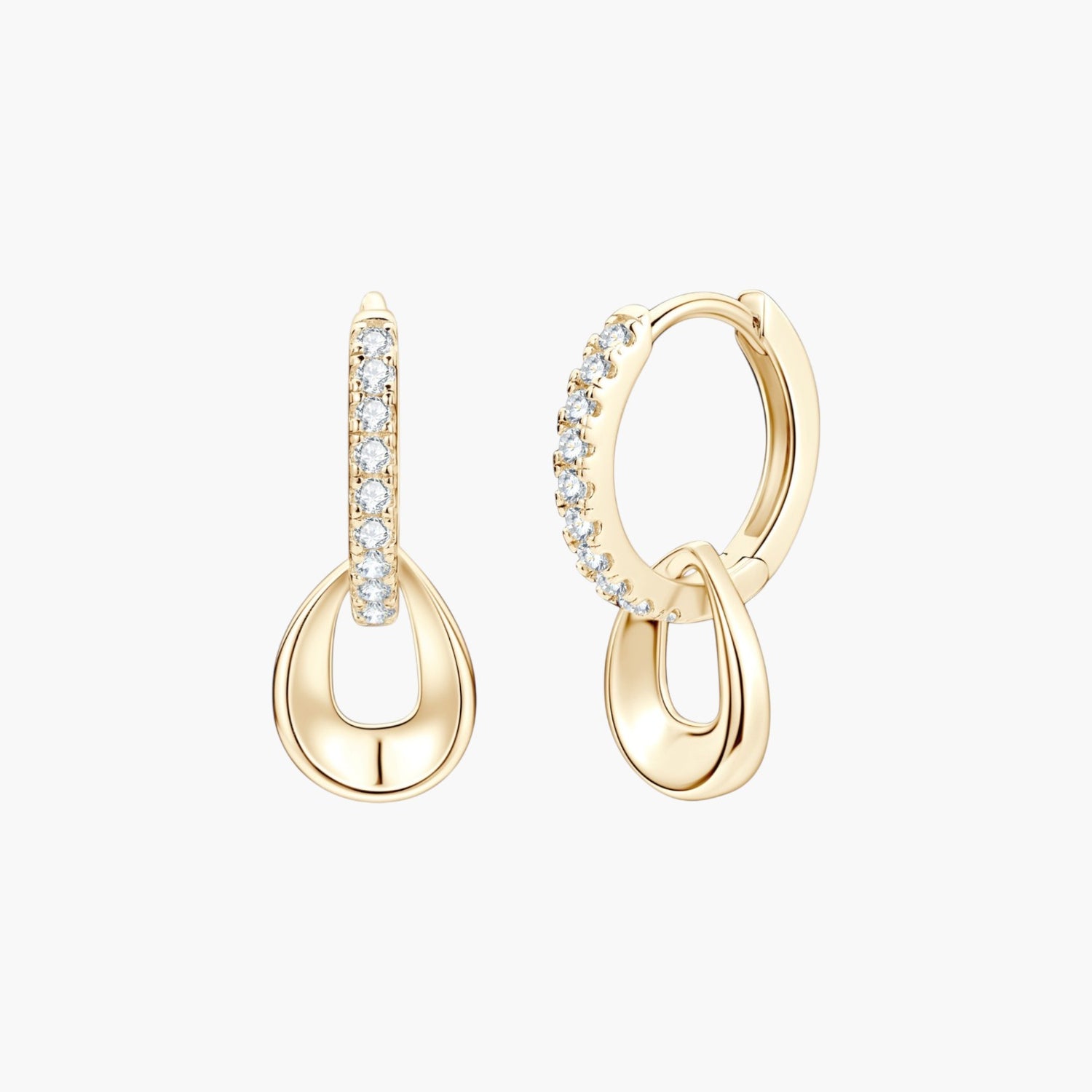 Brincos Gota com Moissanite em Prata 925