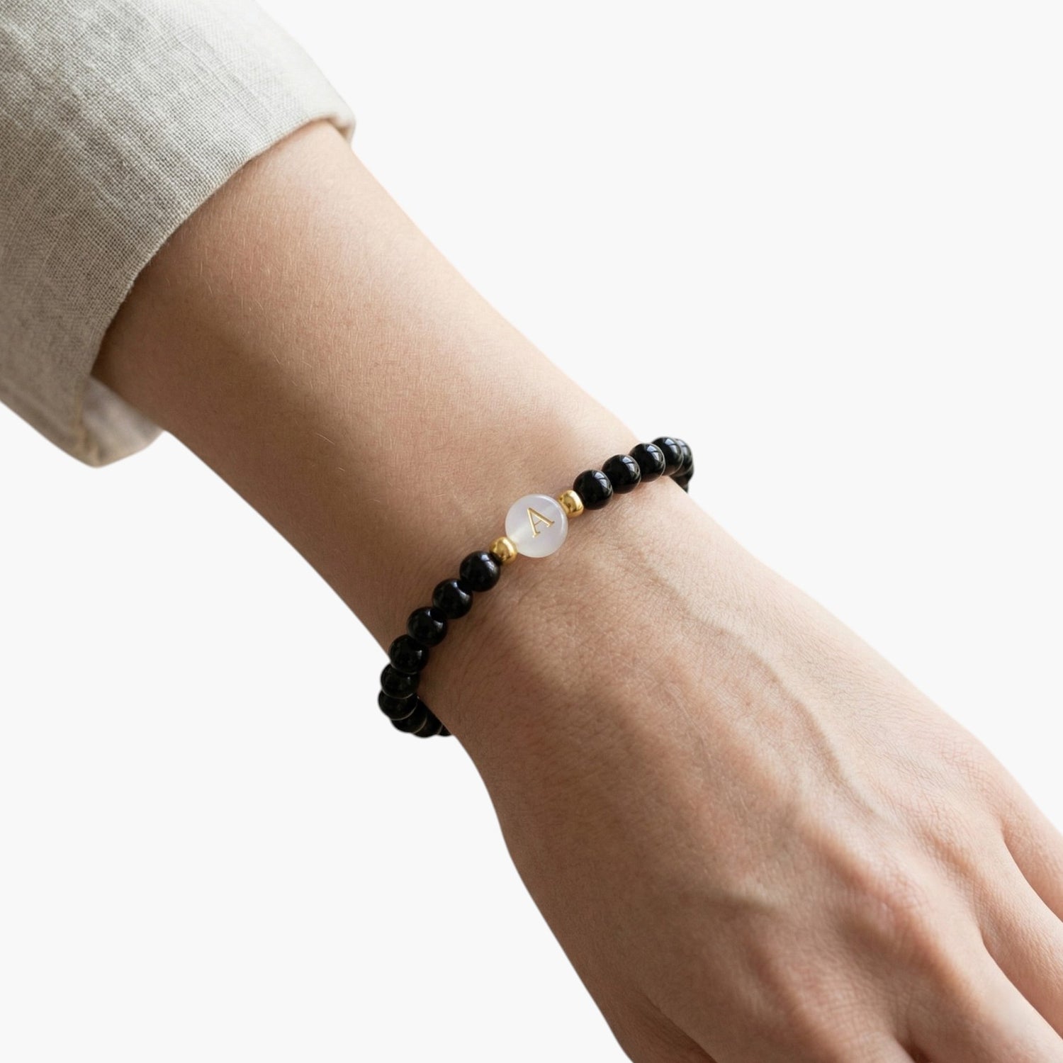 Pulseira de Pedra de Ágata Natural