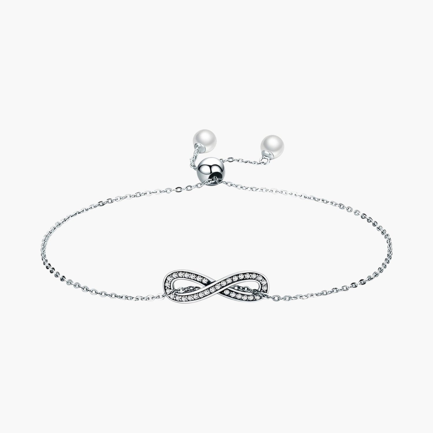 Pulseira em Prata Esterlina 925 com Pendente Infinito
