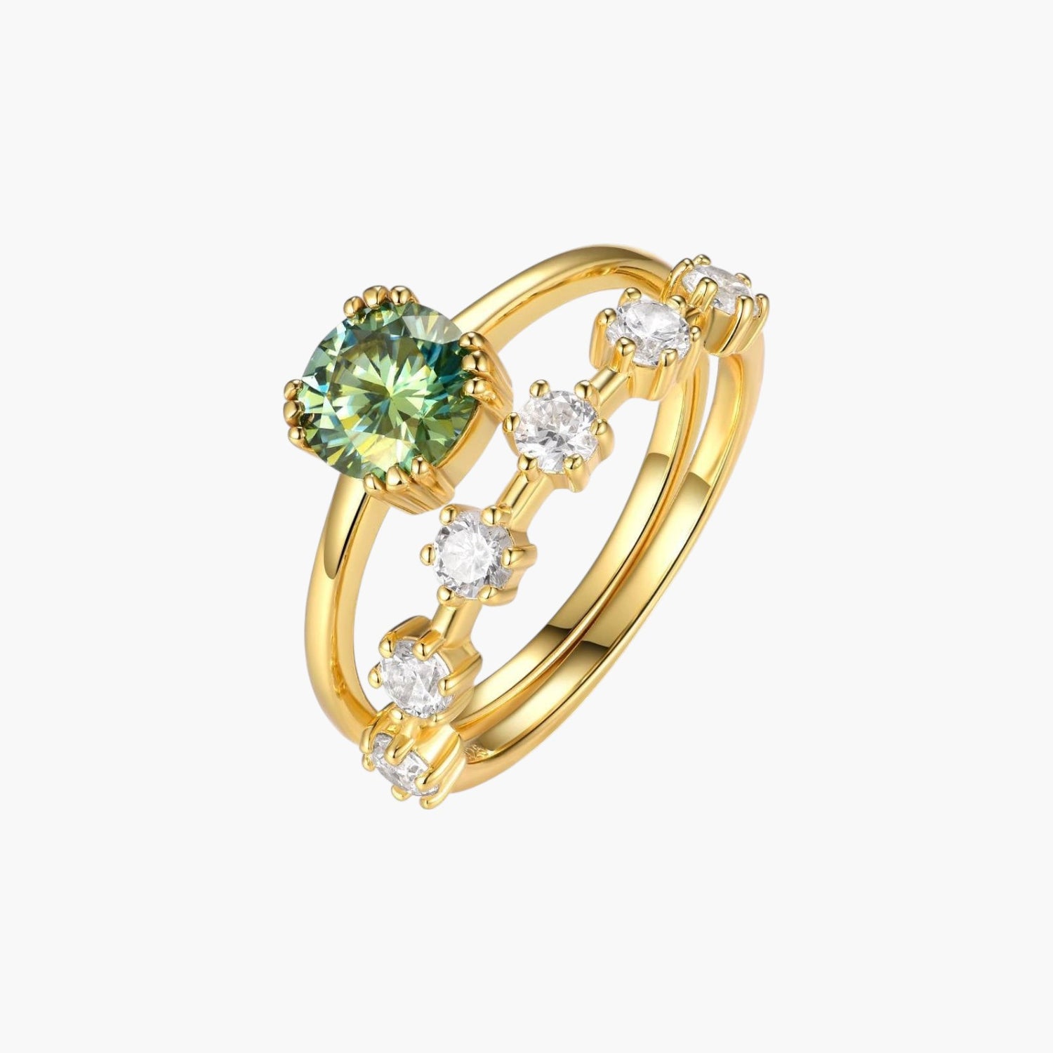 Anel Coração Celeste em Prata de Lei 925 com Moissanite