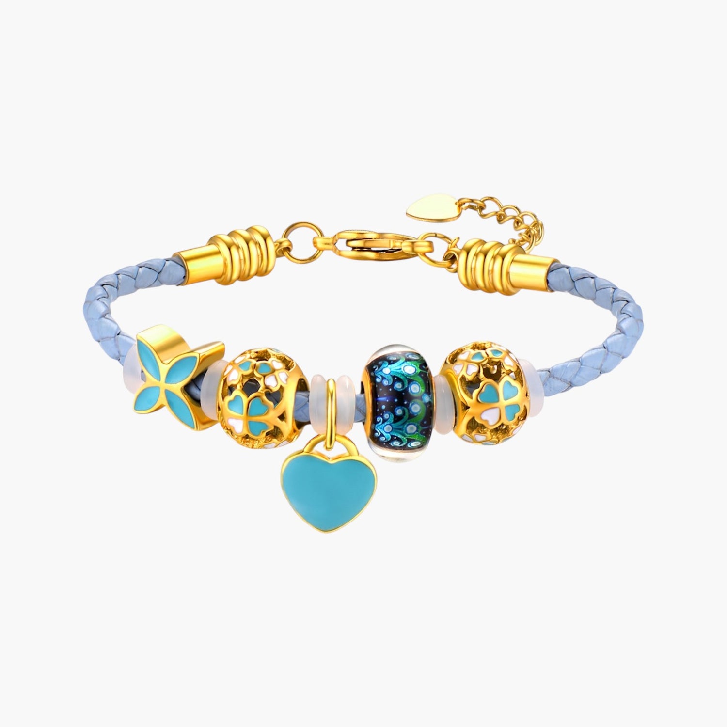 Elegant Clover & Heart Bracelet