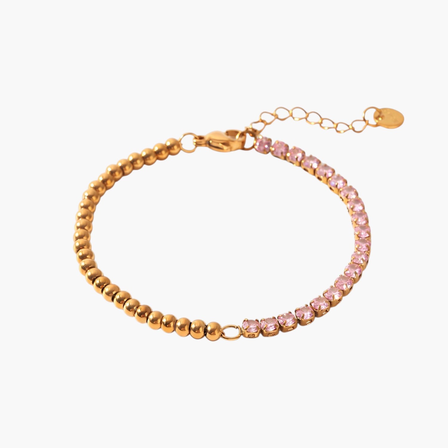 Pulseira Ténis em Aço Inoxidável com Zircónias