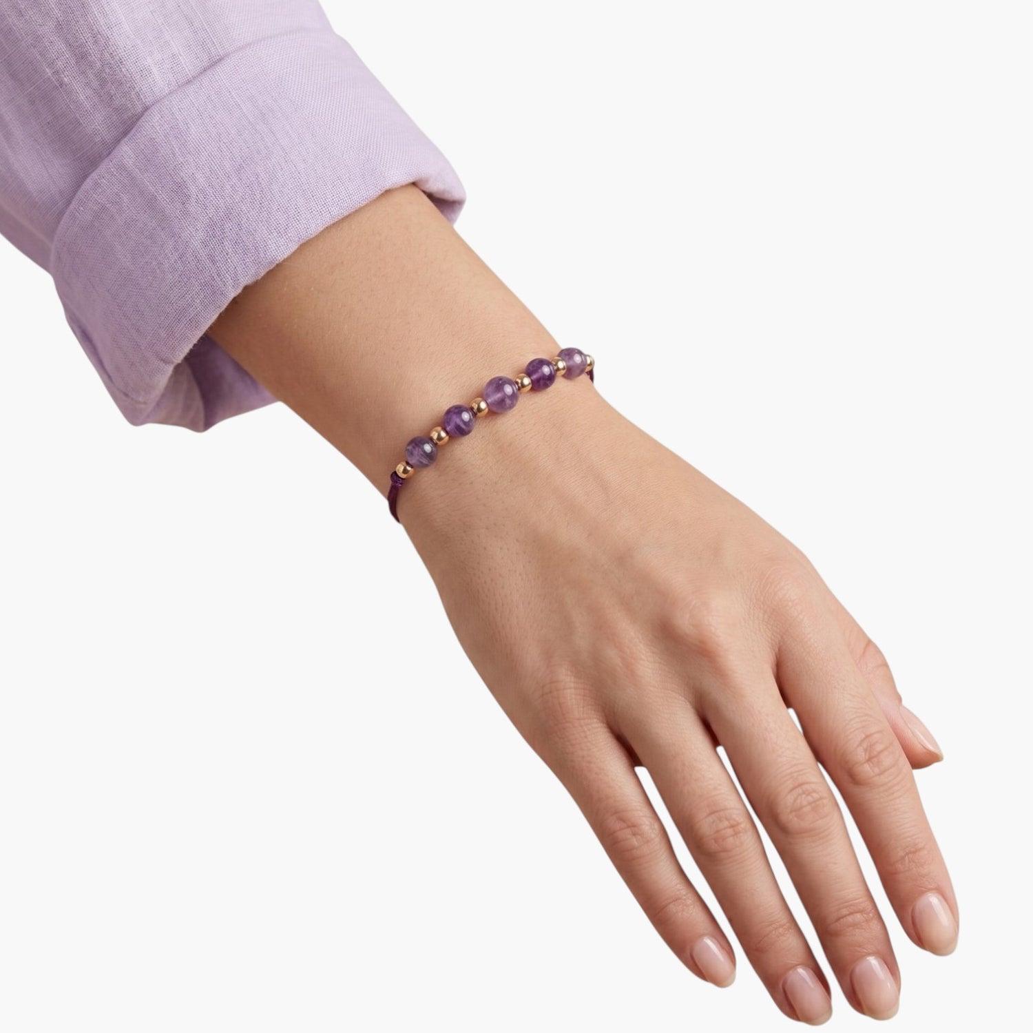 Pulseira em Pedra Natural de Ametista