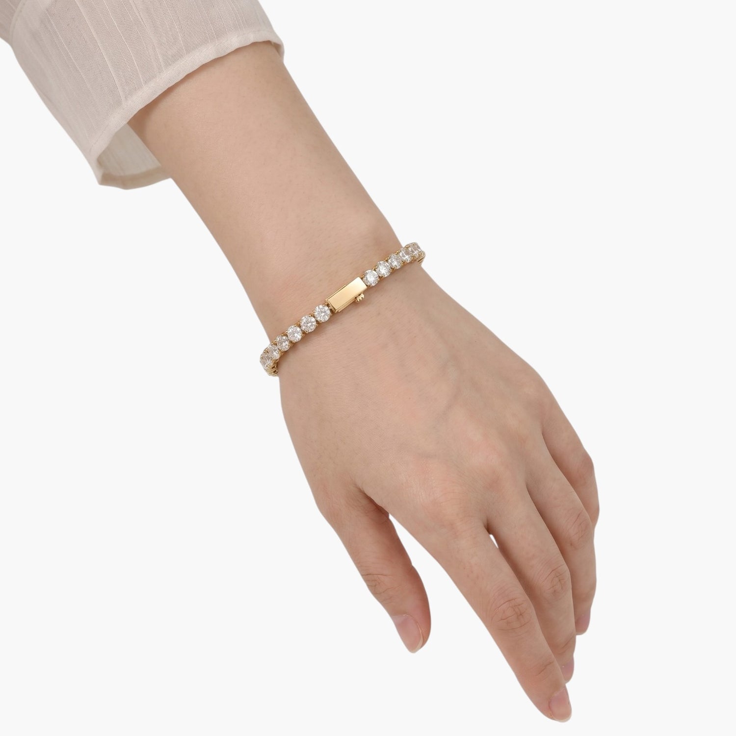 Pulseira Ténis em Aço Inoxidável 316L