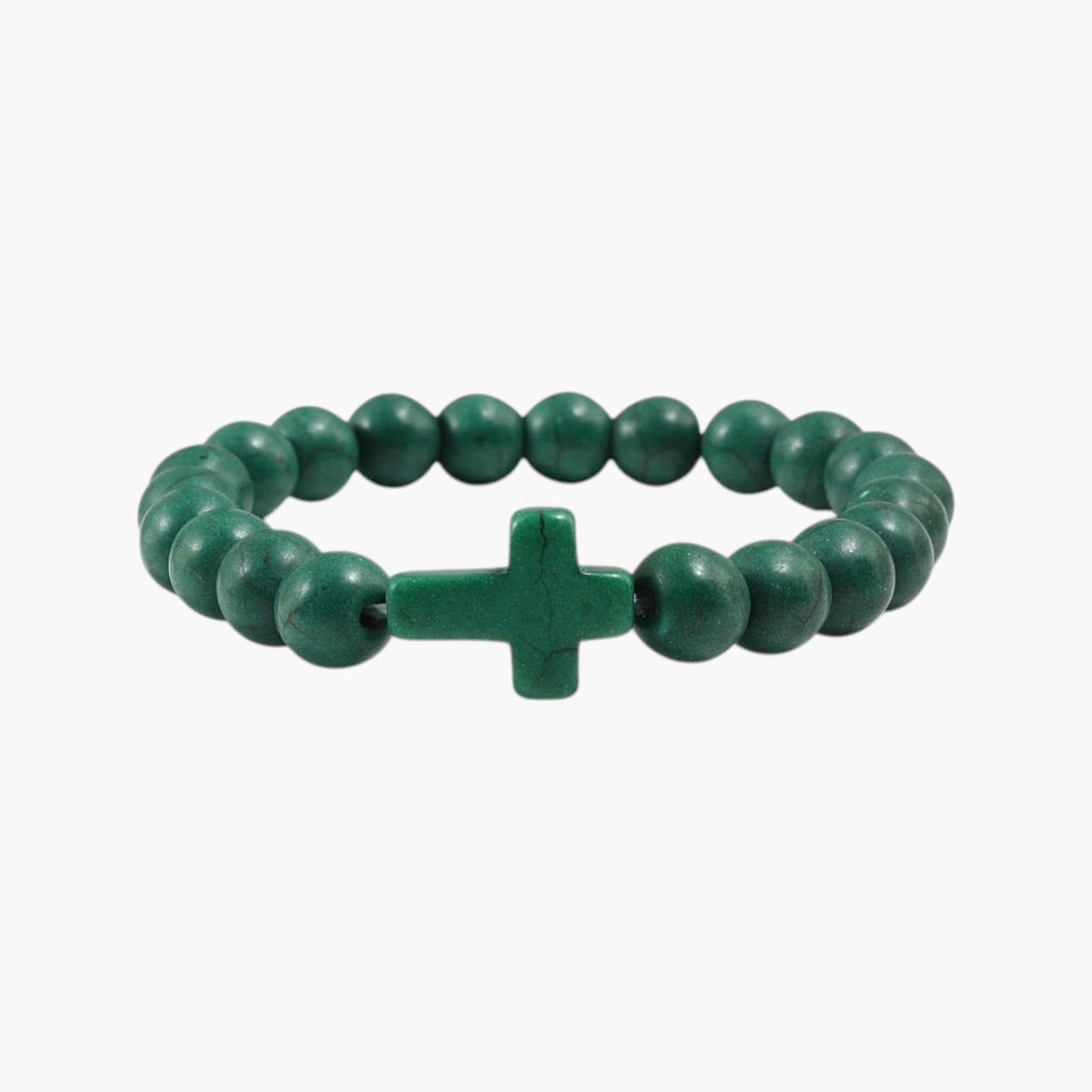 Pulseira Cruz em Pedra Natural
