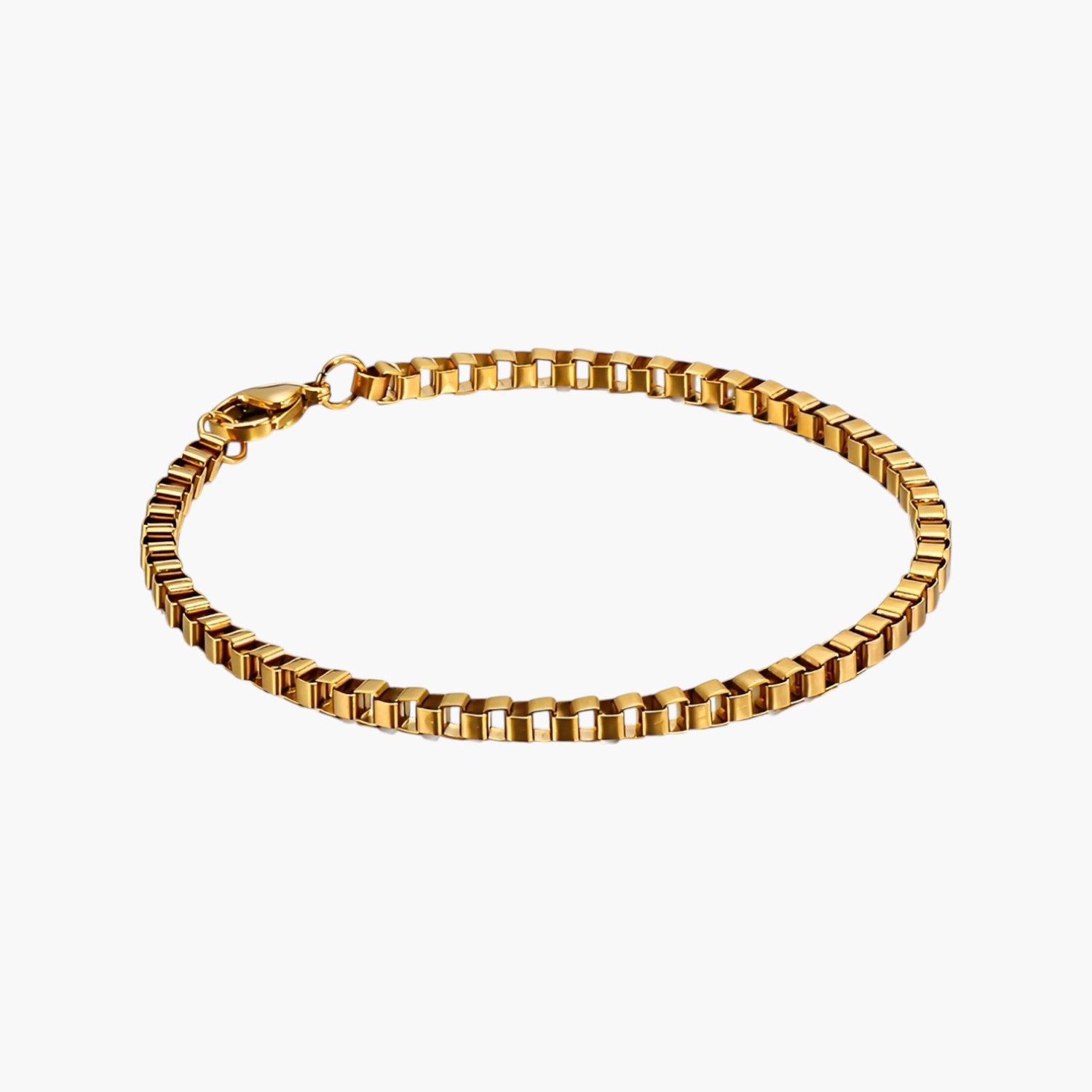 Pulseira Corrente Box em Aço Inoxidável 316L