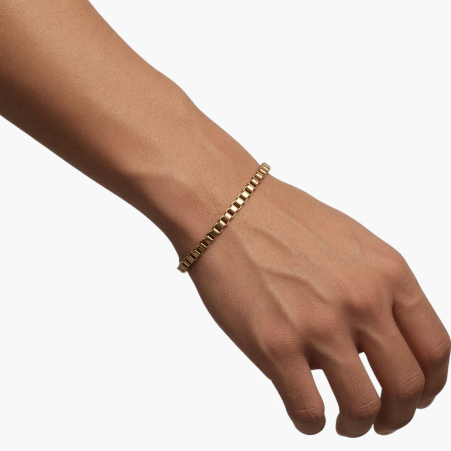 Pulseira Corrente Box em Aço Inoxidável 316L