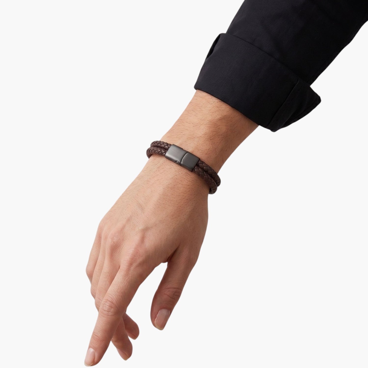 Pulseira de Couro Multicamadas