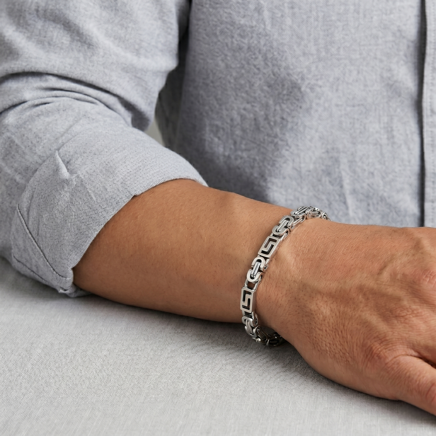 Pulseira Luxe Geométrica em Aço Inoxidável