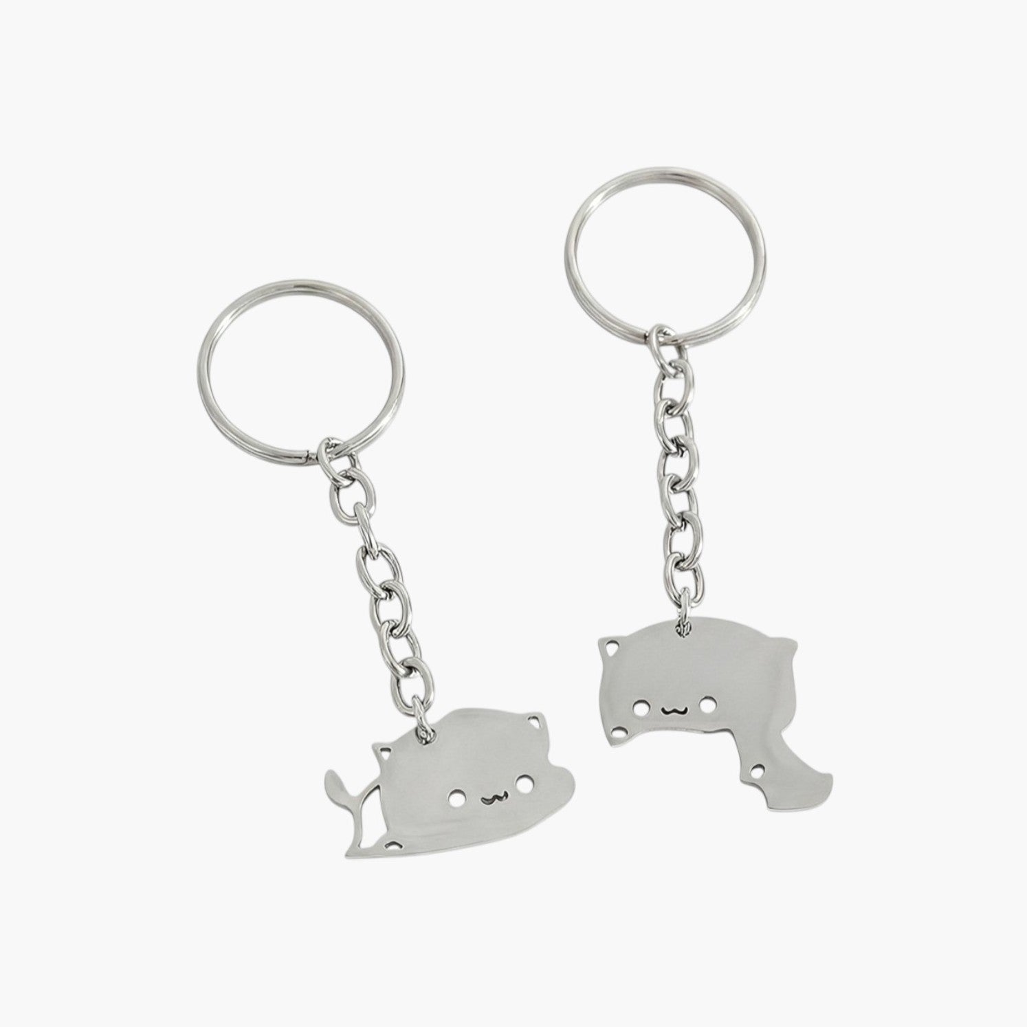 Porta-chaves Gatinho em Aço Inoxidável