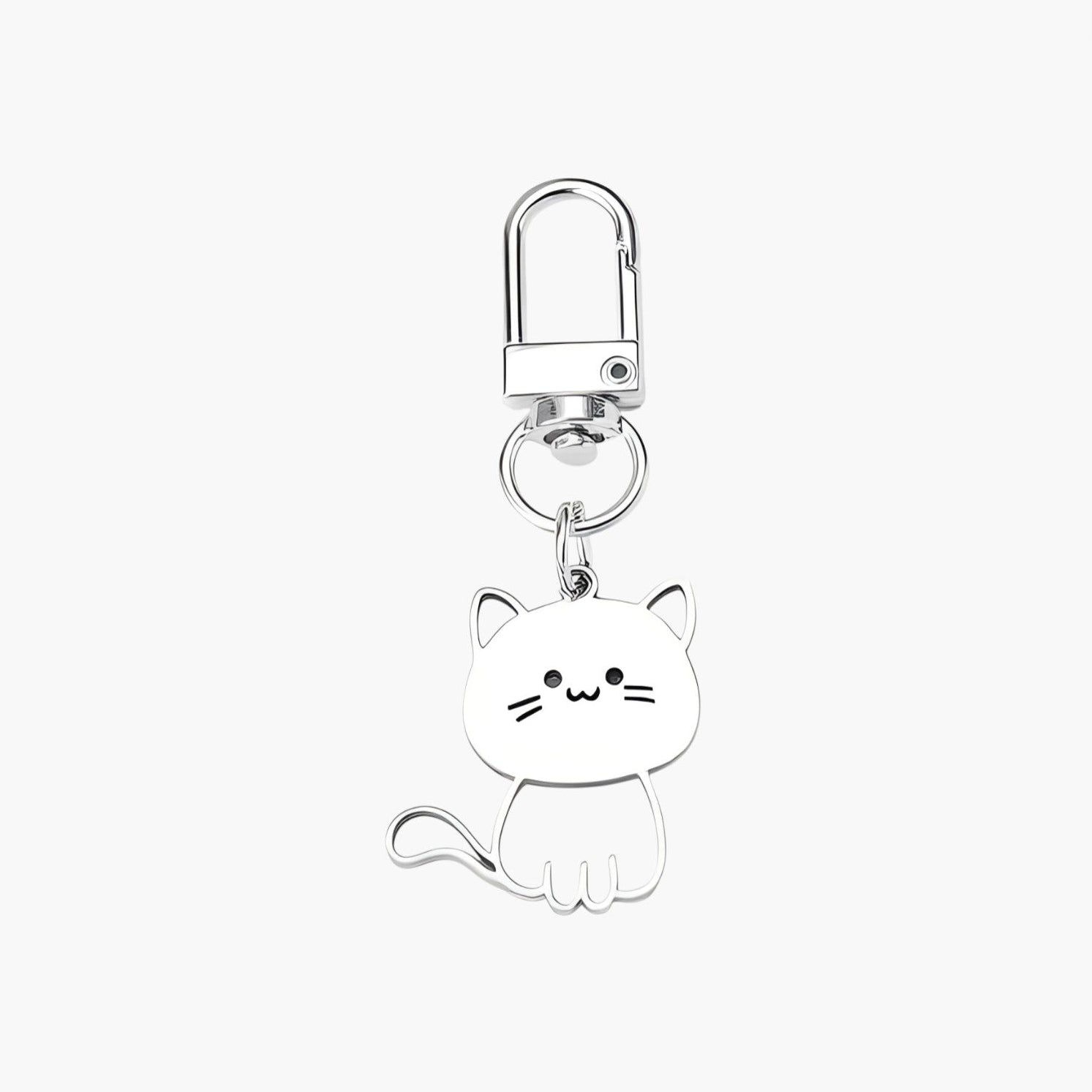 Porta-chaves Gatinho em Aço Inoxidável