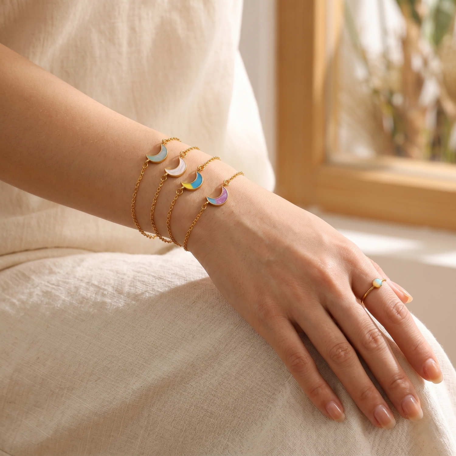 Pulseira Moon em Aço Inoxidável 316L