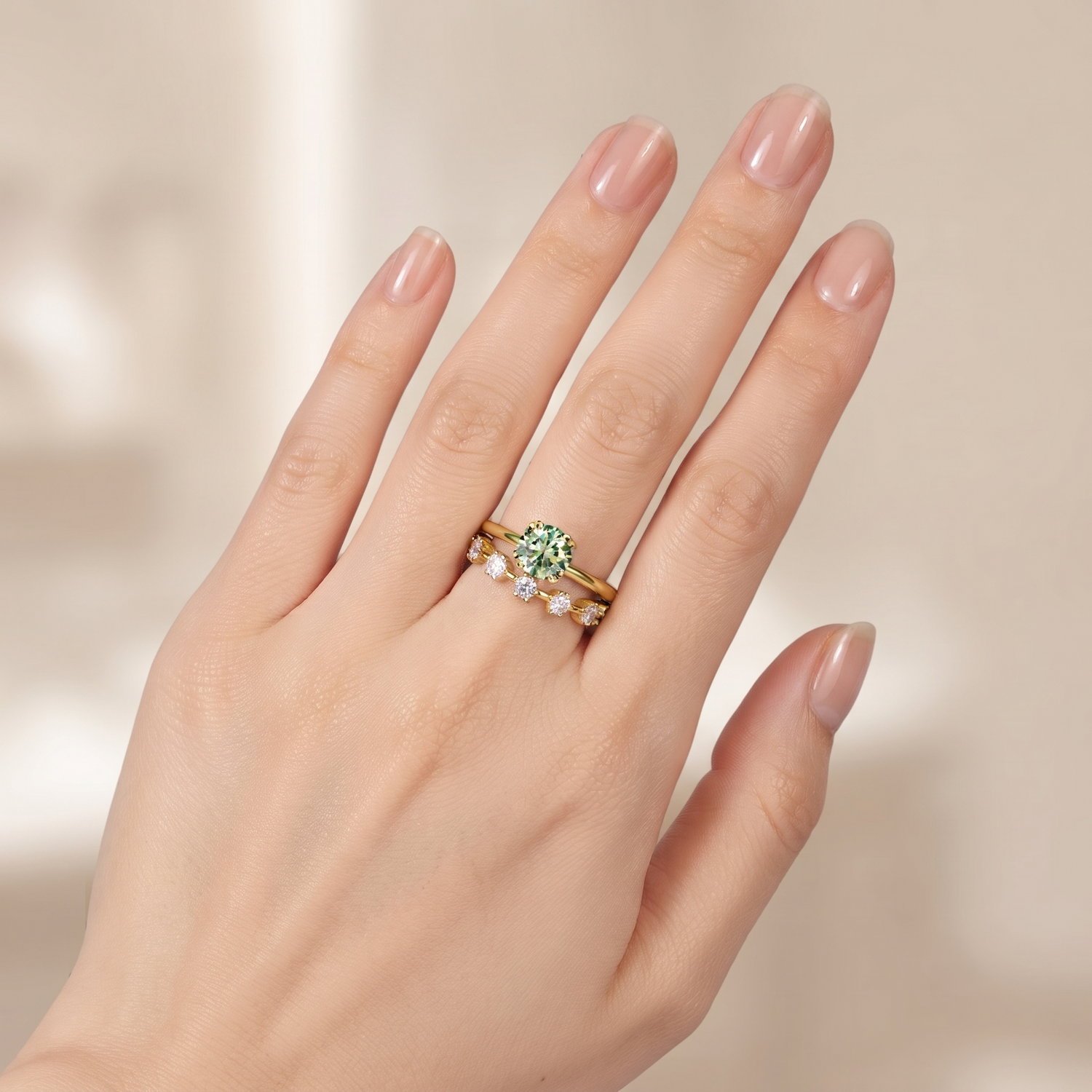 Anel Coração Celeste em Prata de Lei 925 com Moissanite