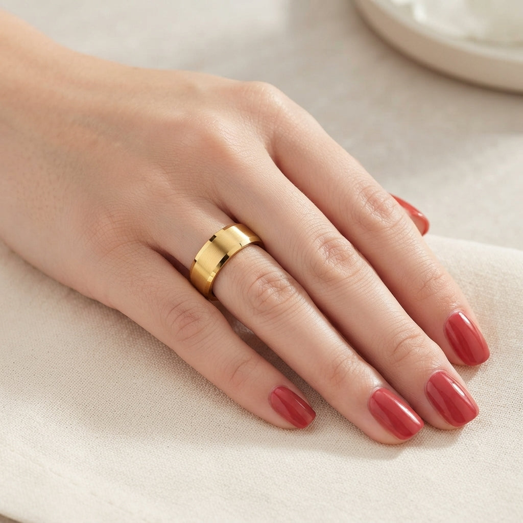 Anel Clássico em Aço de Tungsténio