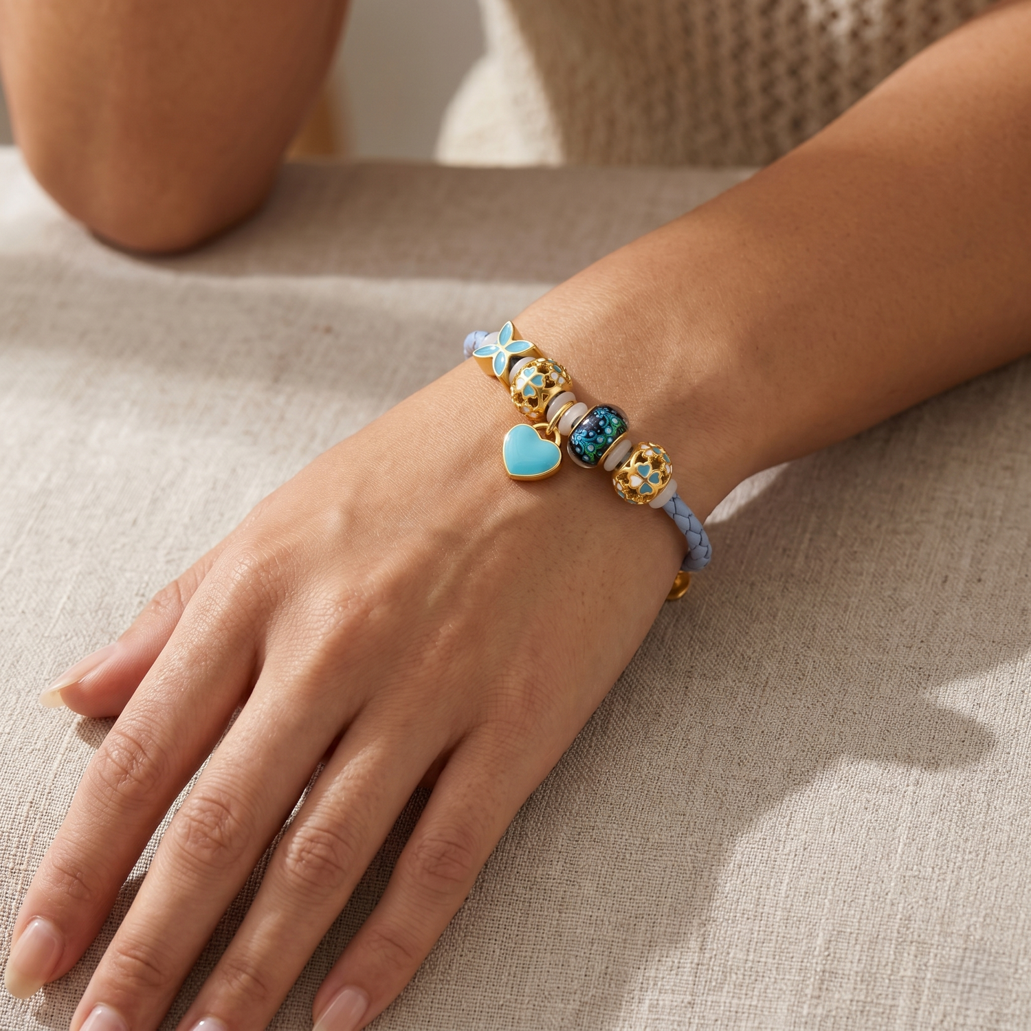 Elegant Clover & Heart Bracelet