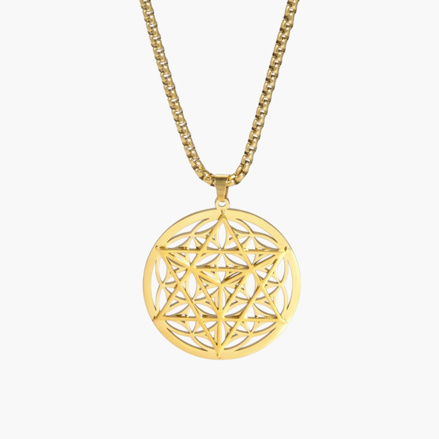 Colar Merkaba em Aço Inoxidável