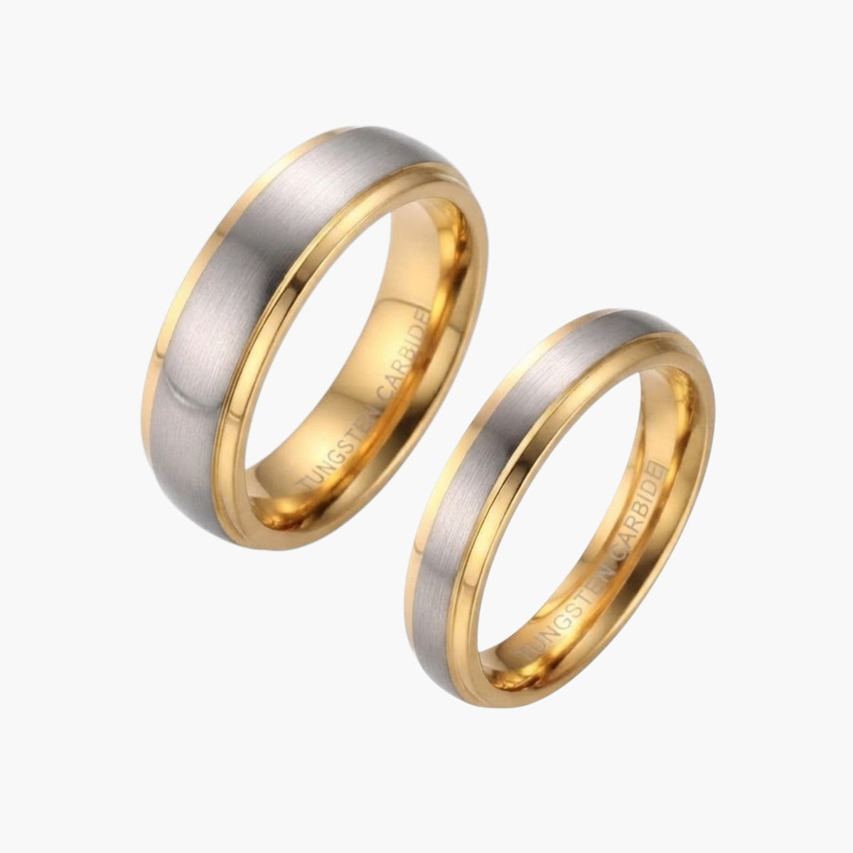Anel de Casal em Aço de Tungsténio