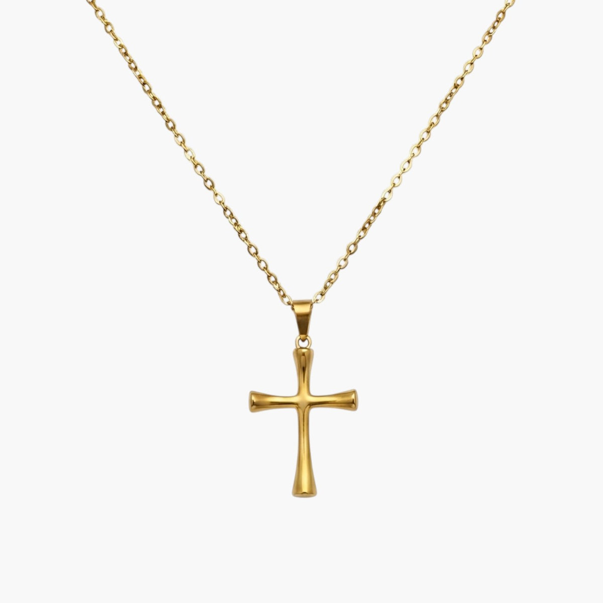 Colar Cruz Minimalista em Aço Inoxidável