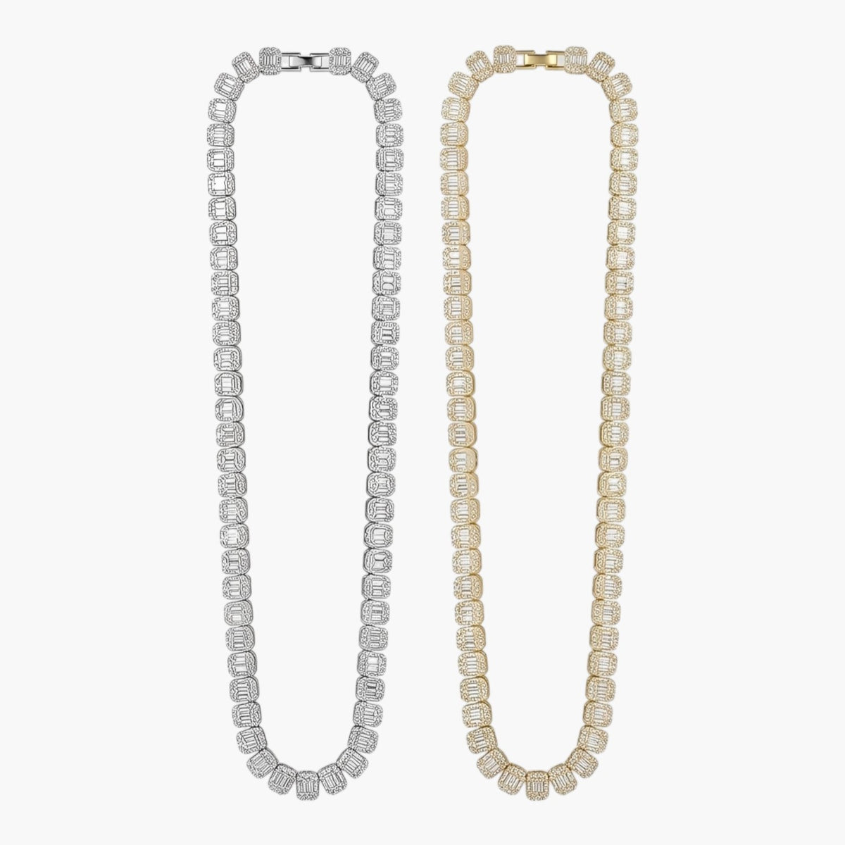 Colar Ténis com Zircónias de Corte Baguette