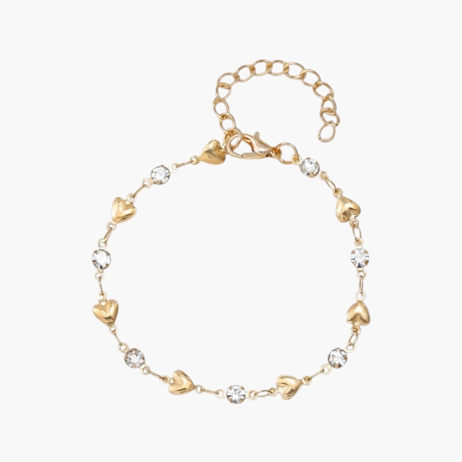 Pulseira Corações com Zircónias