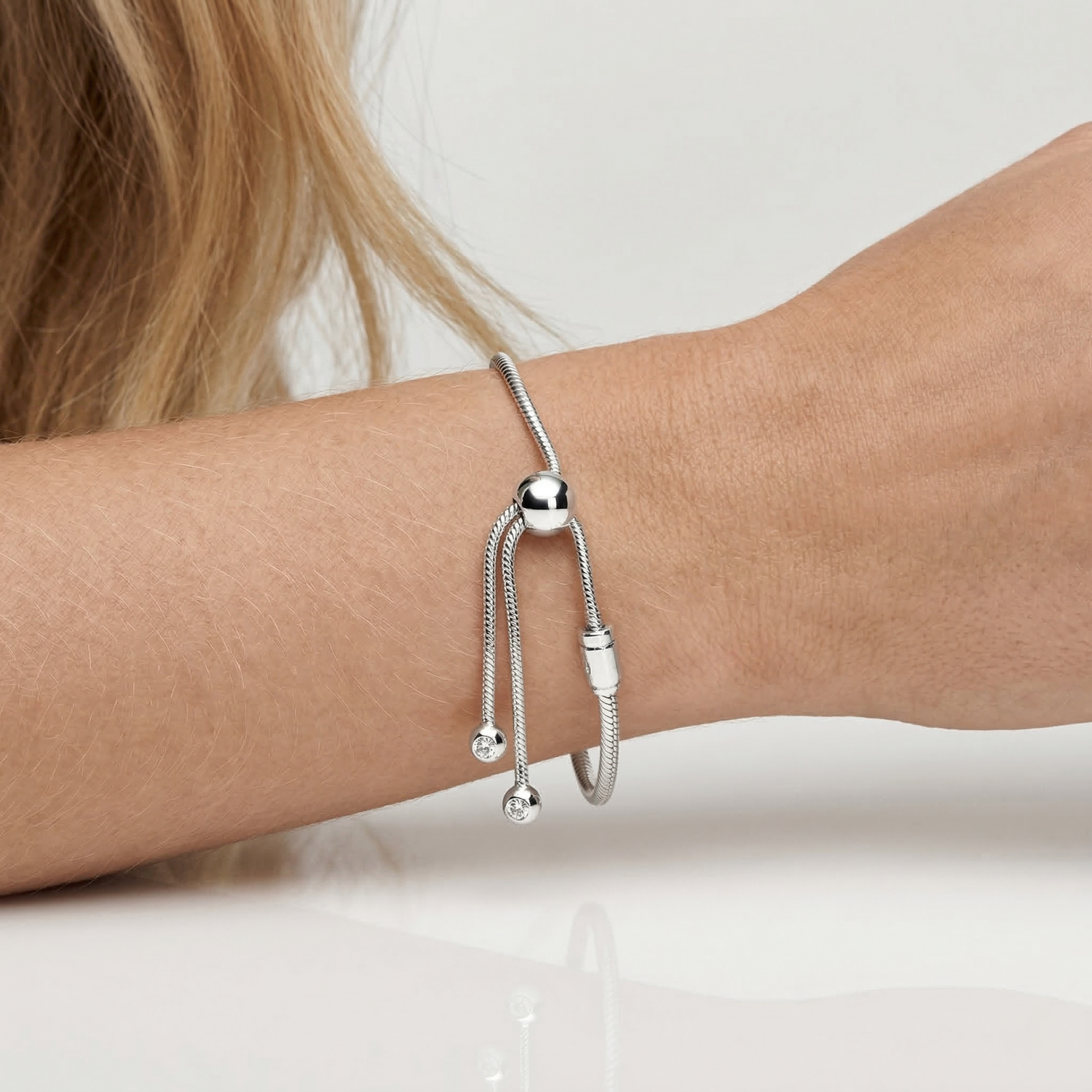 Pulseira de Prata com Zircónia Cúbica